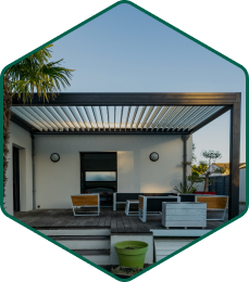 Pergola sur une terrasse