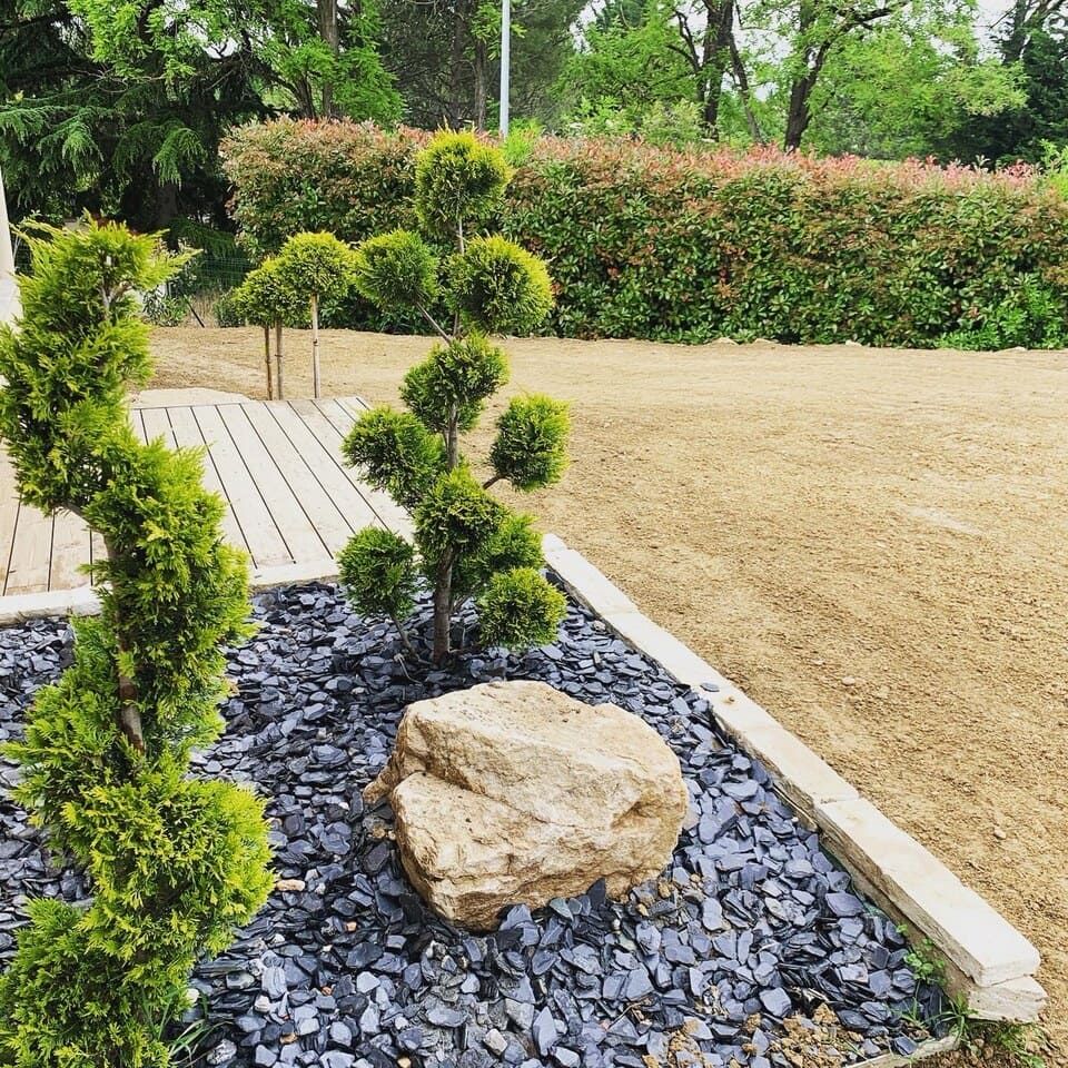 Parterre et paillage