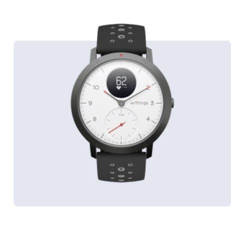 Montre blanche et noire Withings