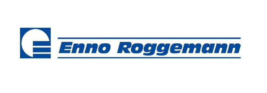 ein blaues und weißes Logo für enno roggemann