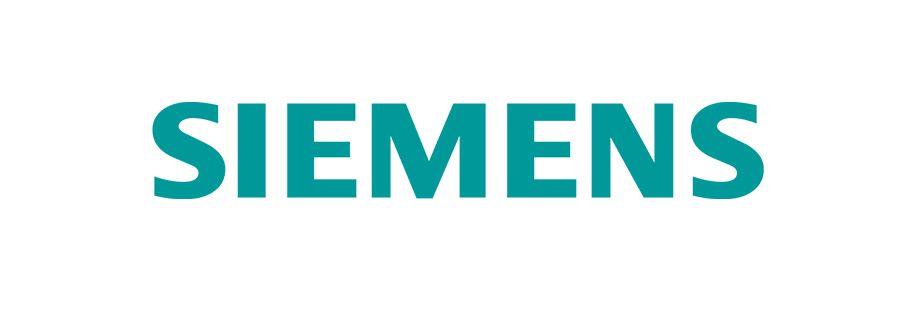 das siemens-Logo auf weißem Hintergrund