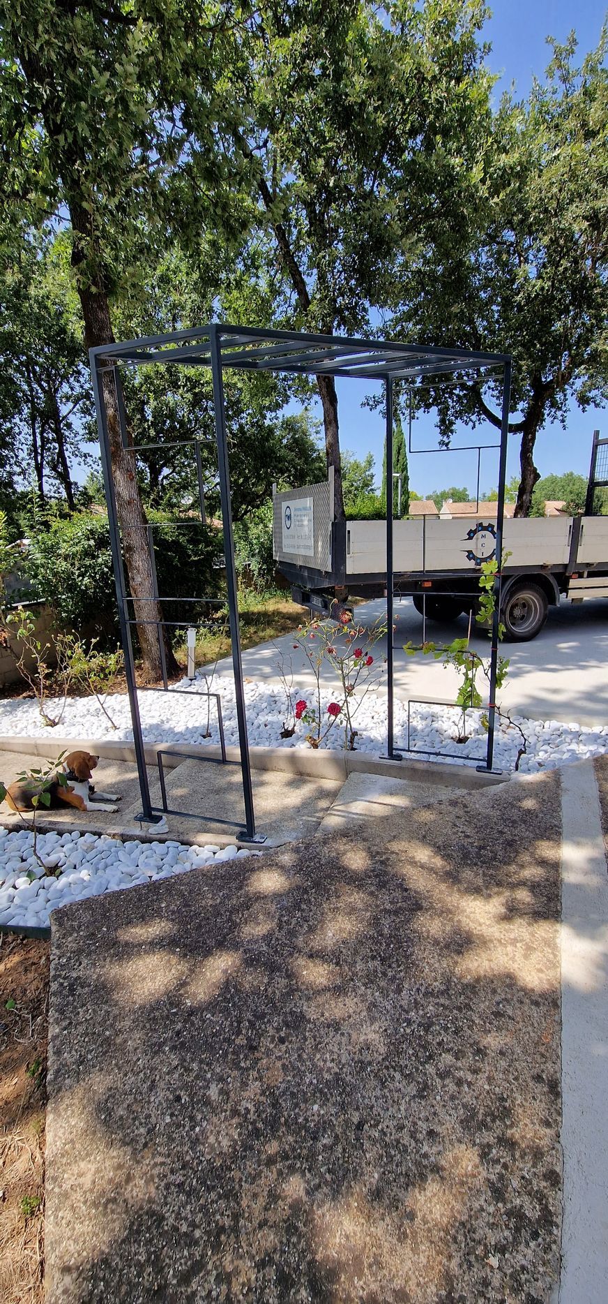 Petit échafaudage dans un parc