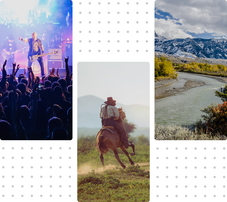 Entertainment Business for U.S. Country Music – Collage Country Musik und Country Landschaften