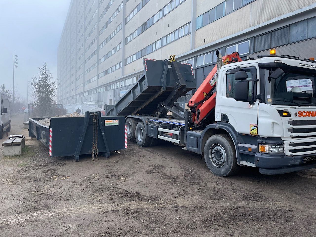 Bennes pour déchets de chantiers