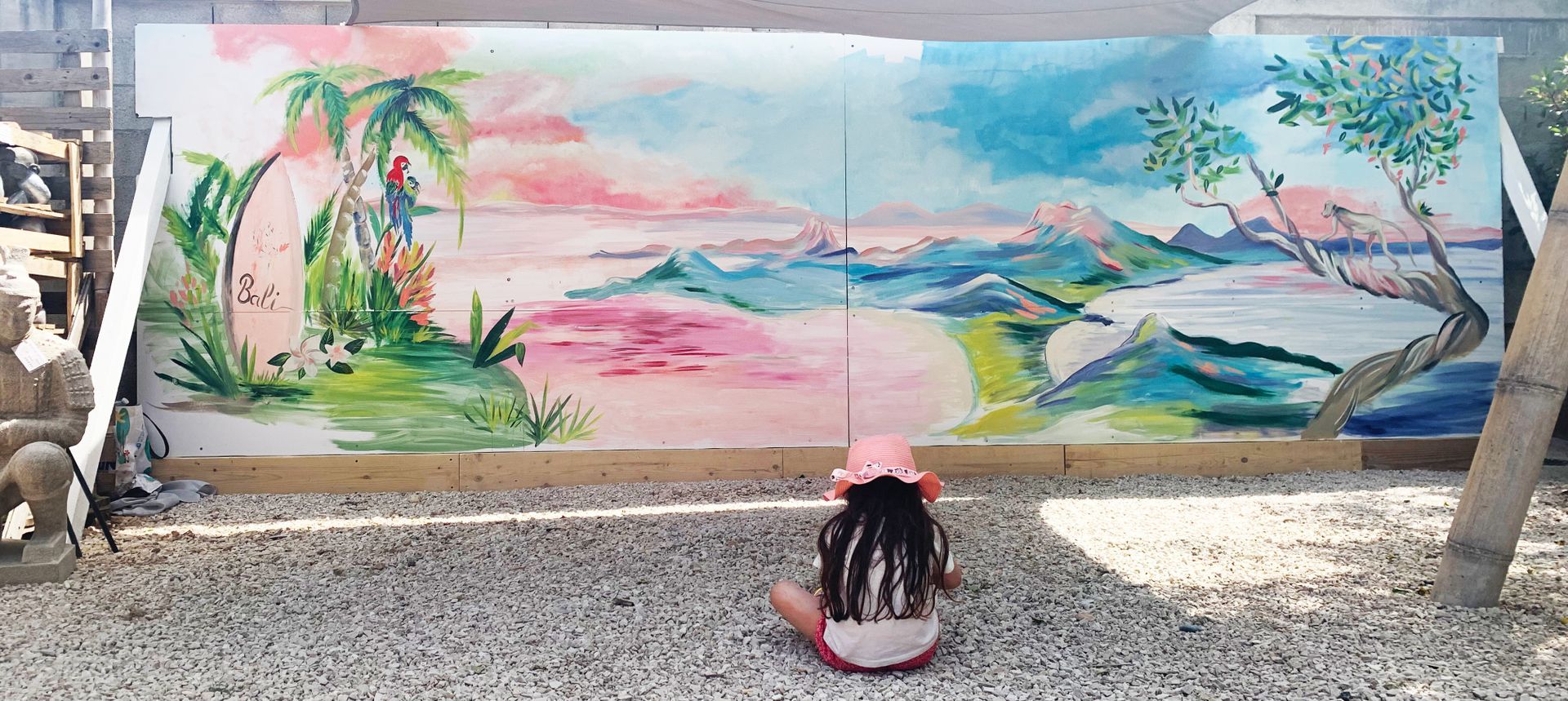 Fresque murale en extérieur