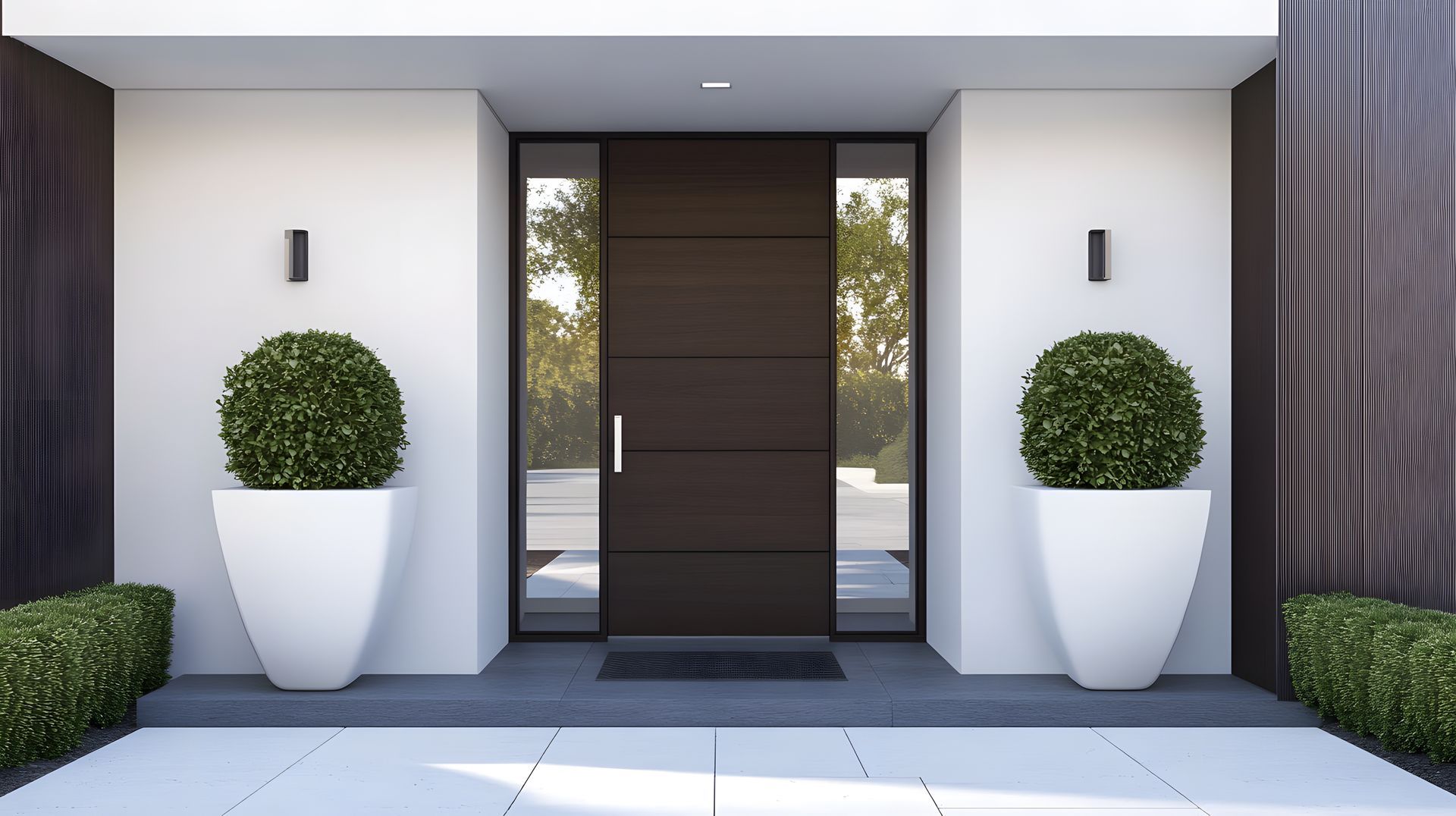 Porte d'entrée design en aluminium