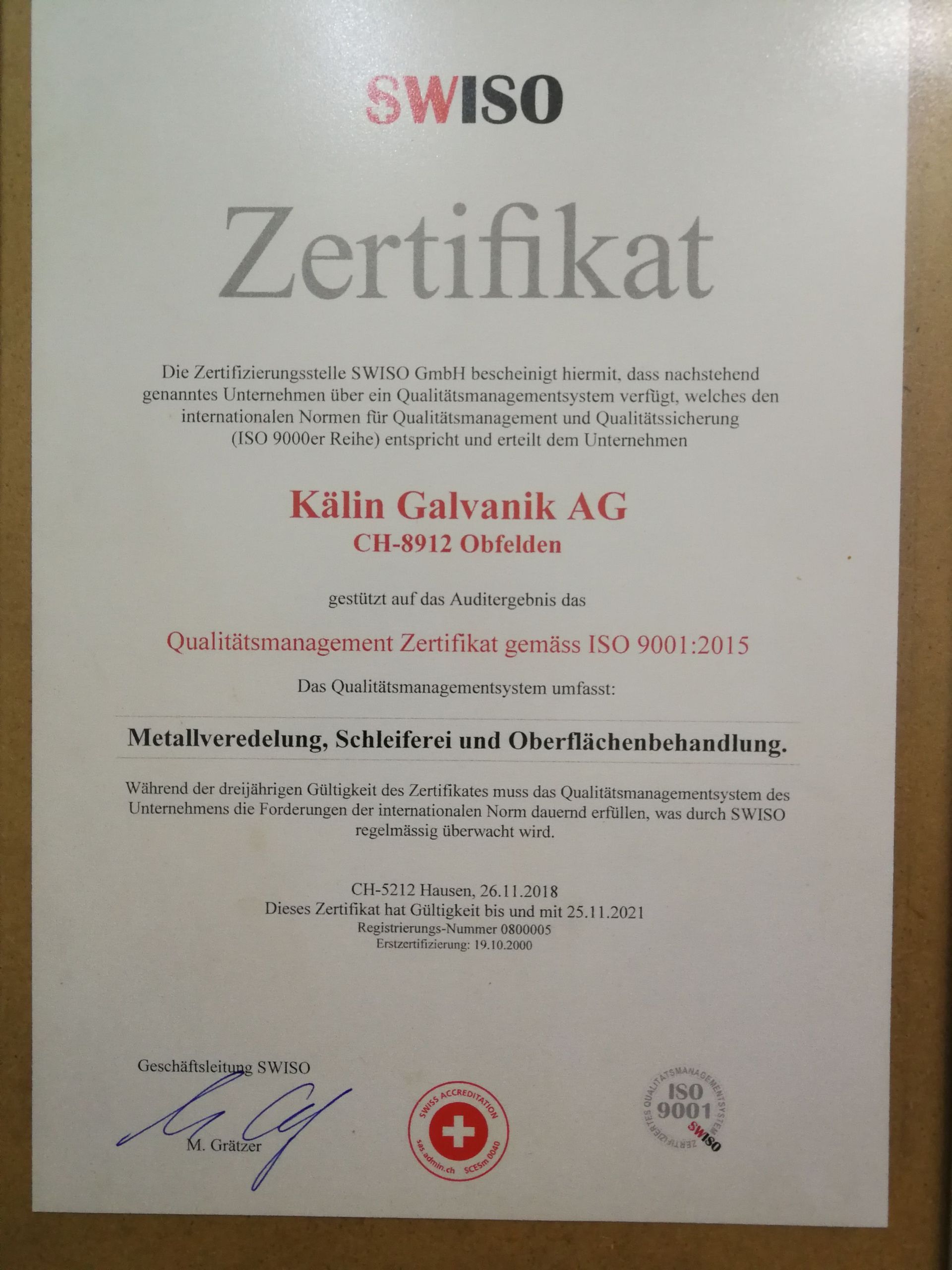 Kälin Galvanik AG|Obfelden