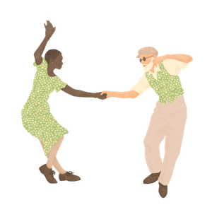 couple de personnes âgées en train de danser