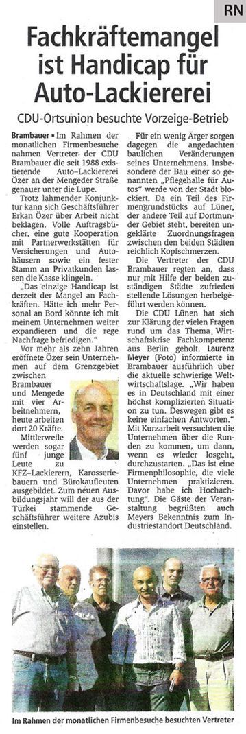 Fachkräftemangel ist Handicap für Autolackiererei Ruhrnachrichten