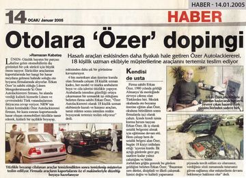 Otolara “Özer” dopingi HABER vom 14.01.2005