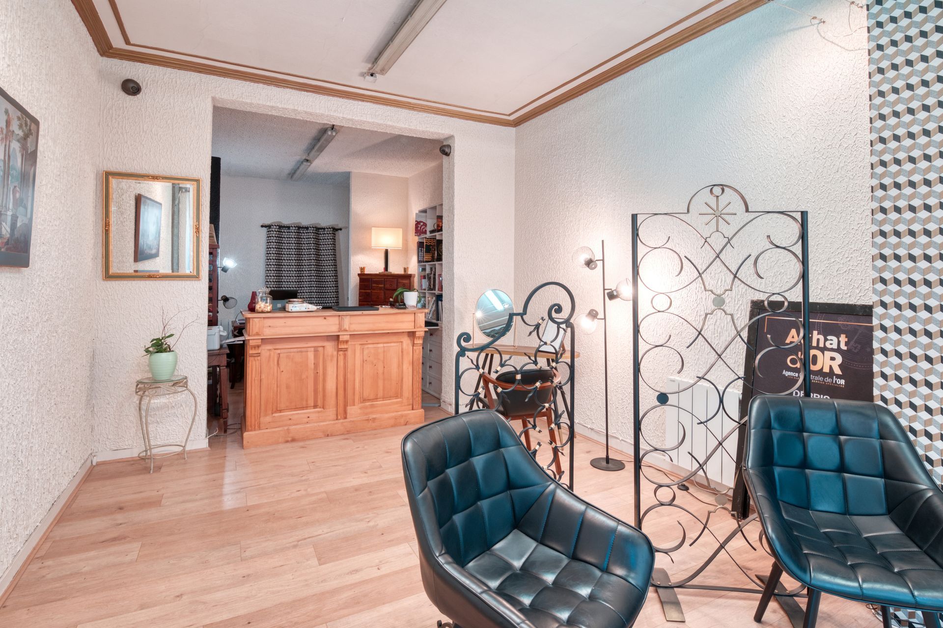 Intérieur de la boutique.