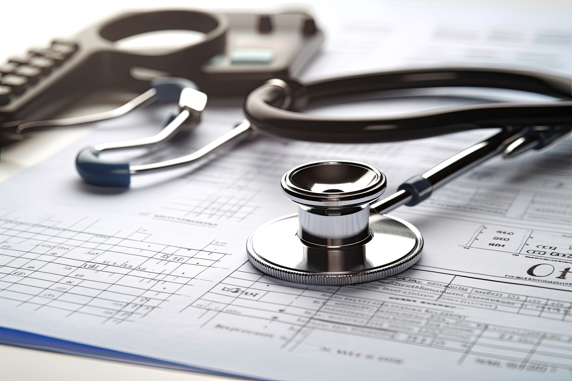 Facture médicale sur un bureau