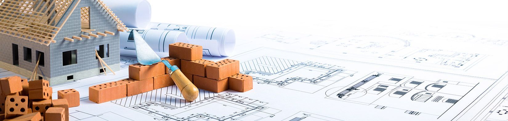 Plan de maison et maquette d'une construction