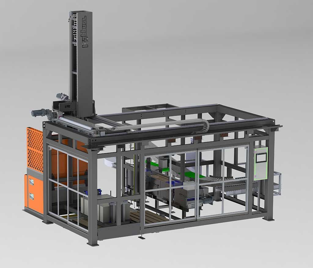 Lebensmittelindustrie Palettieranlage
