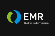 EMR logo with green and blue circular icon and the text “Qualität in der Therapie.”