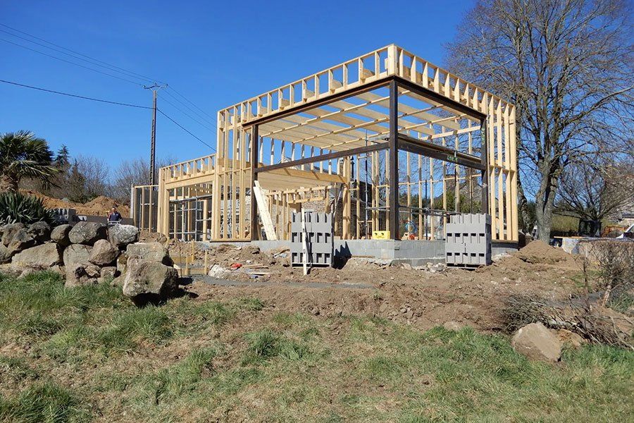 Construction d'un bâtiment en cours