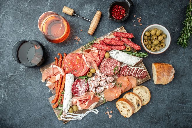 Gericht mit Lachs