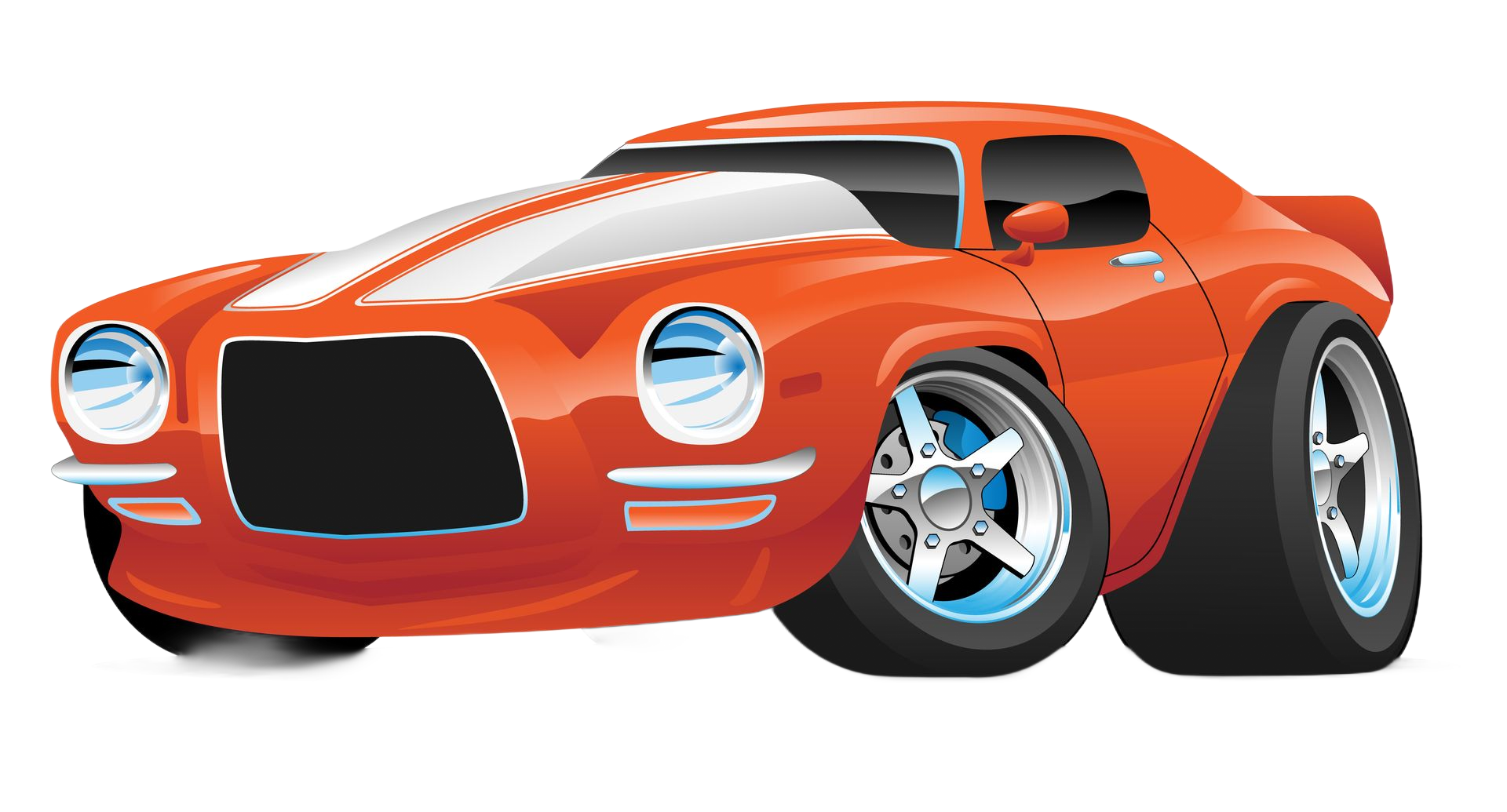 Voiture de sport orange.