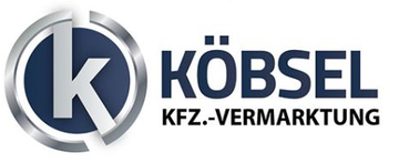 KÖBSEL KFZ-VERMARKTUNG logo with a blue and silver circular K emblem
