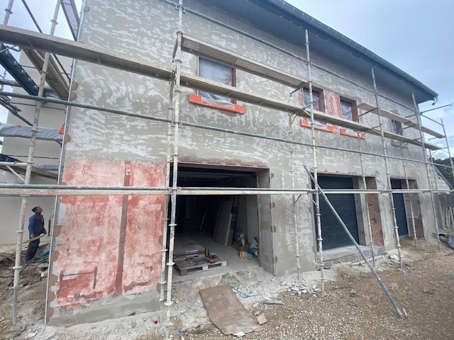 Face arrière de la façade en cours de travaux