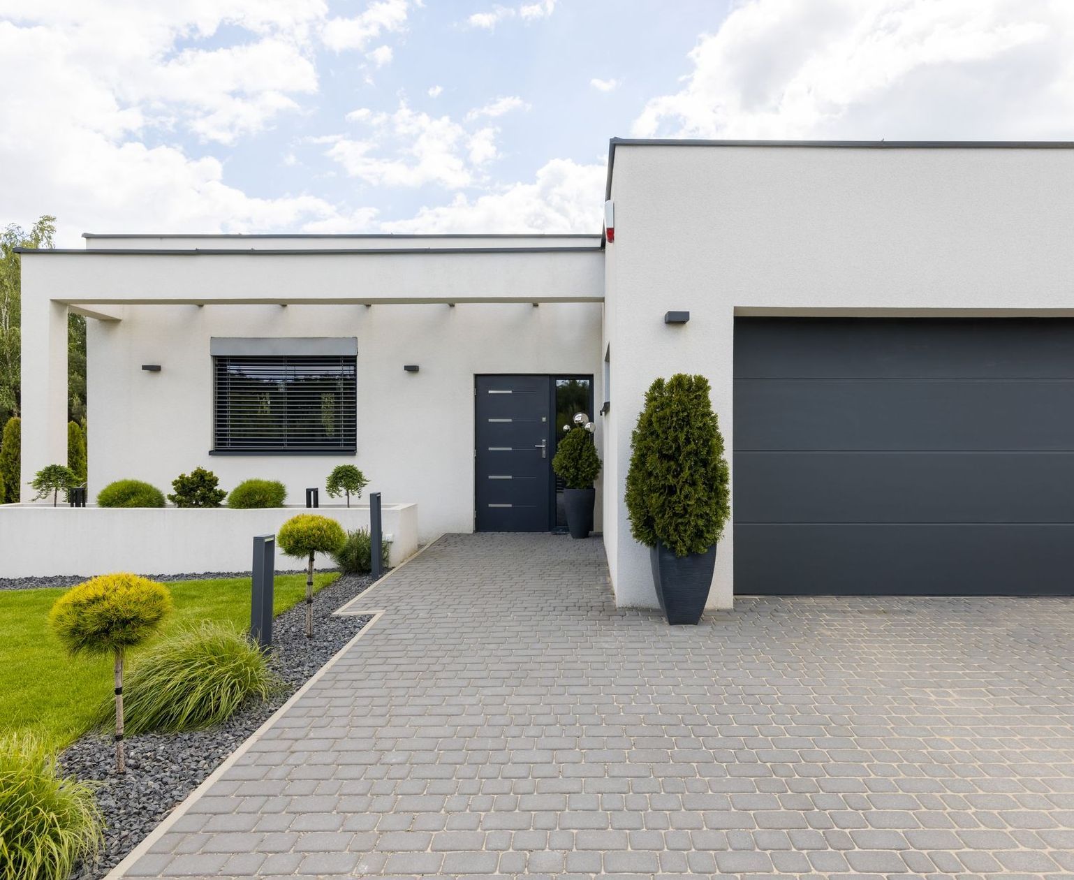 Maison contemporaine avec façade hydrofugée