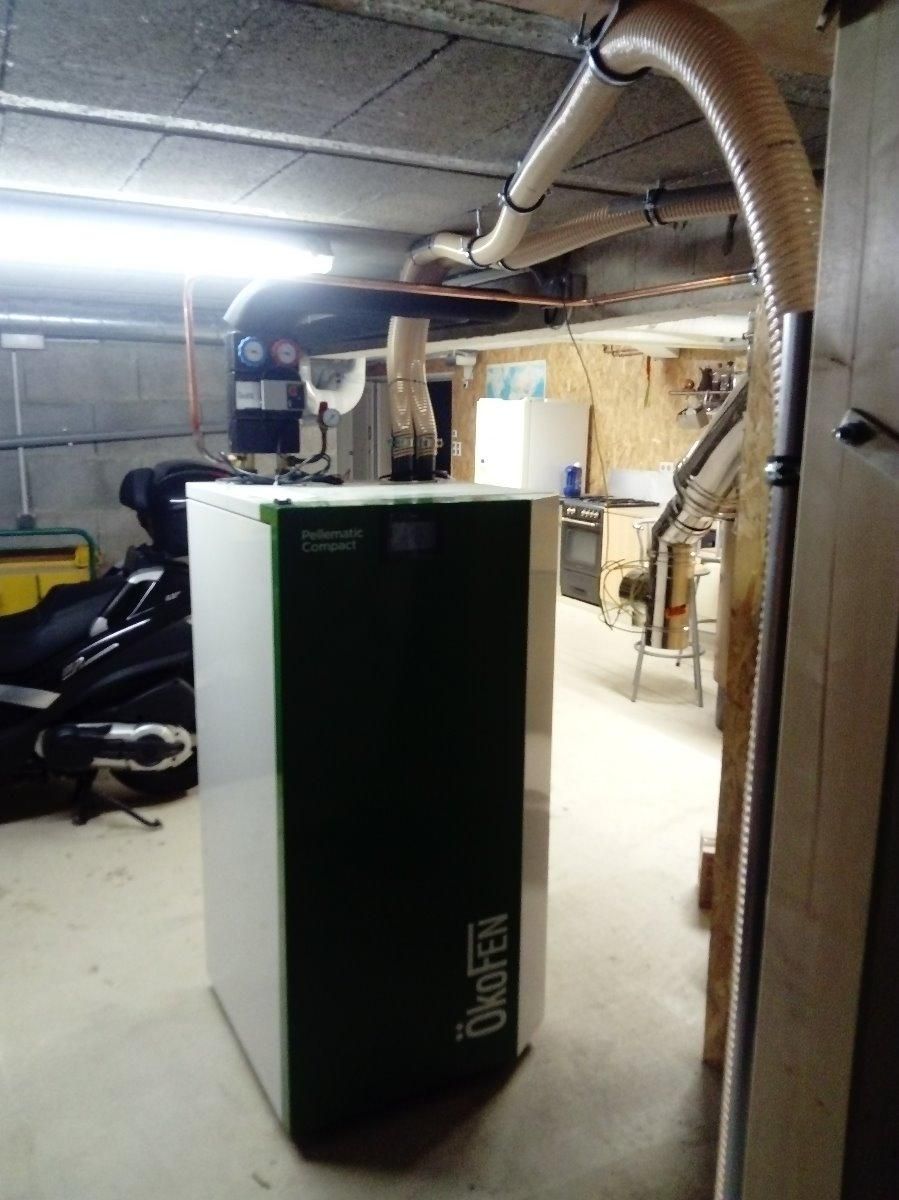 Installation de chauffage dans un sous-sol