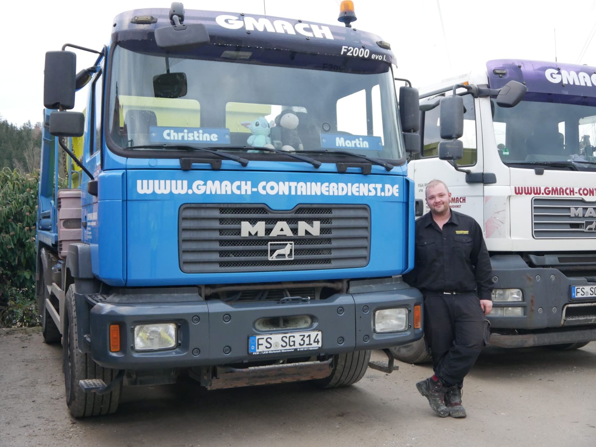 Martin mit dem blauen Lkw FS-SG-314
