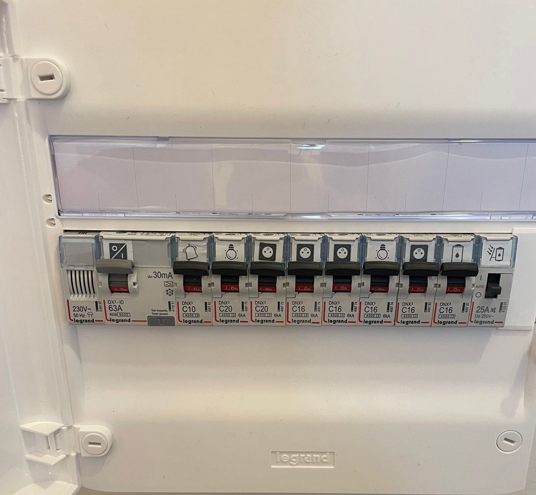 Tableau électrique legrand avec contacteur jour et nuit