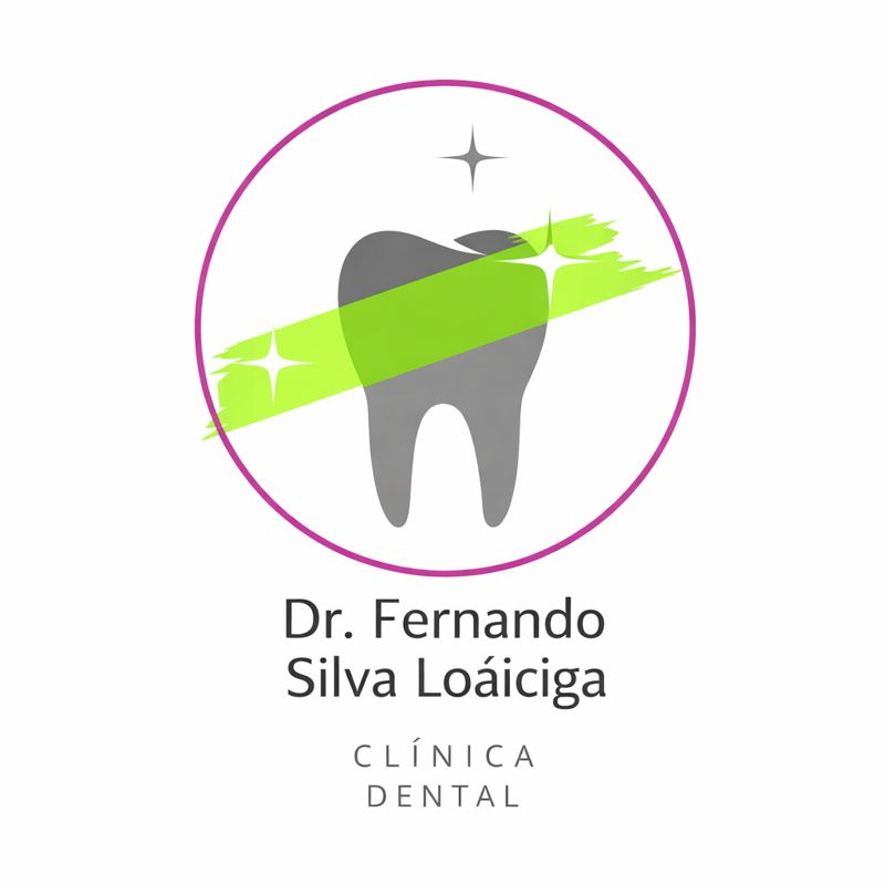 Logotipo de Clínica Dental Maferden en un color verde claro y suave.