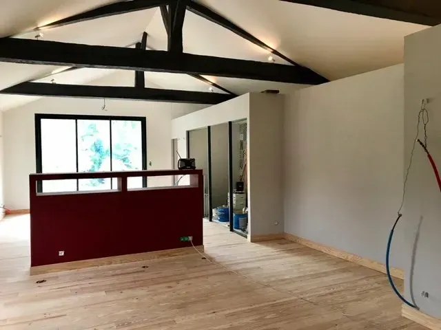 Après, dressing - Réhabilitation d'un étage en type loft