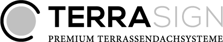 Logo für TERRA SIGN, ein Unternehmen, das hochwertige Terrassendachsysteme vertreibt.