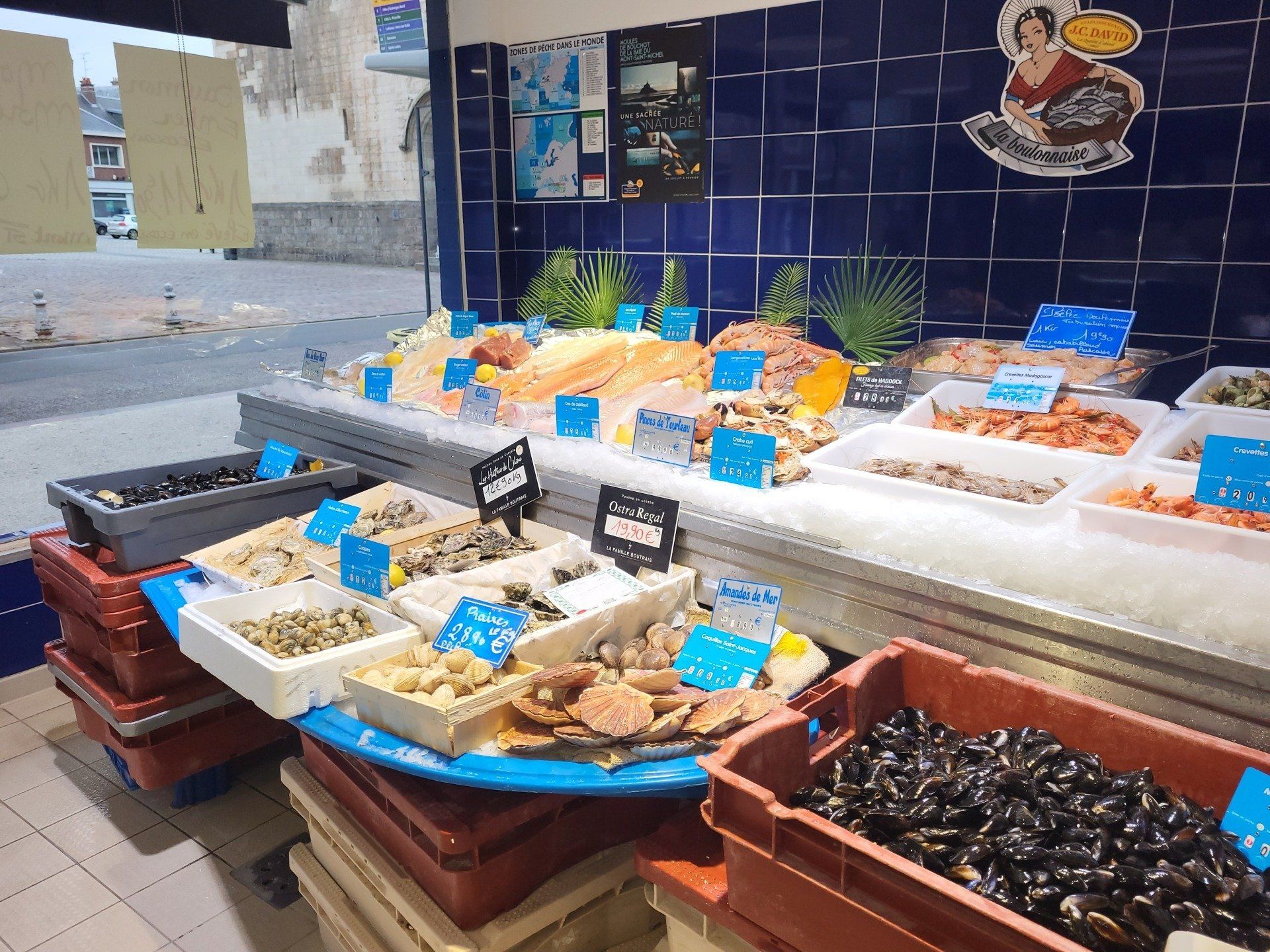 Étal de crustacés
