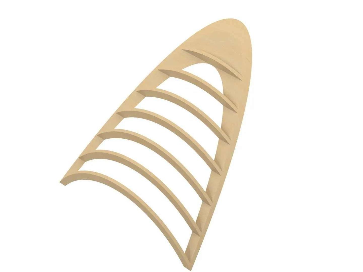 Modell einer Gaube aus Holz