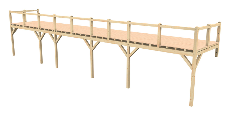 Modell eines Balkons aus Holz