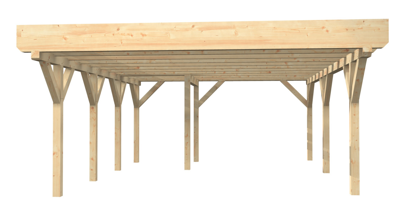 Modell eines Carports aus Holz