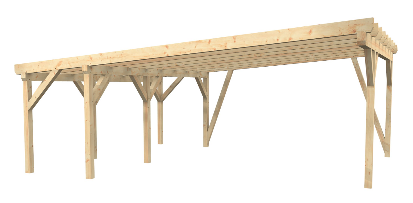 Modell eines Carports aus Holz