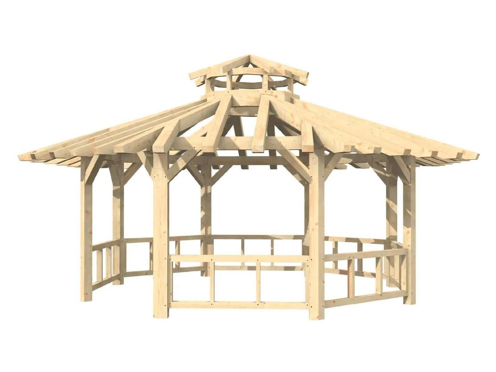 Modell eines Pavillon aus Holz