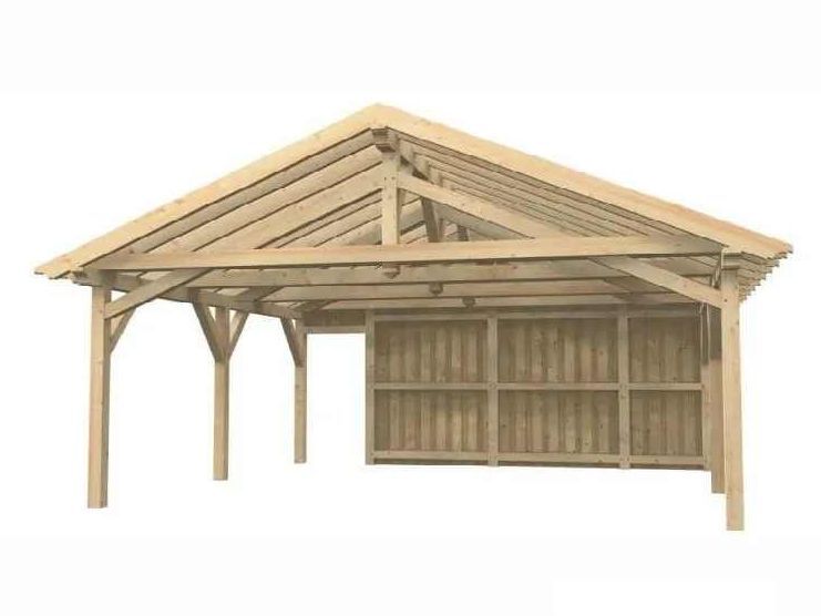 Modell eines Carports aus Holz
