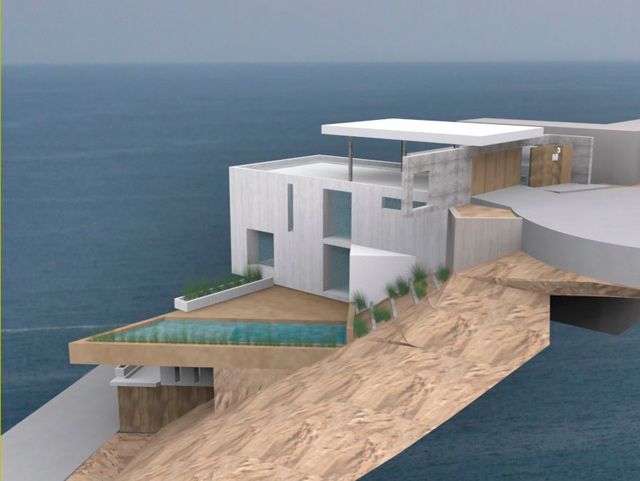 Casa con vista frontal al mar