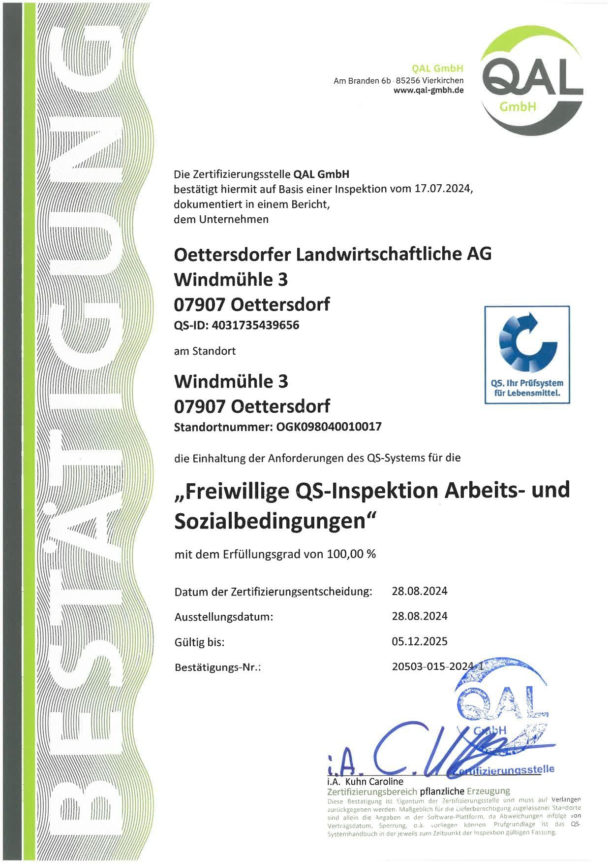 QS-Arbeits- und Sozialbedingungen bis 05.12.25