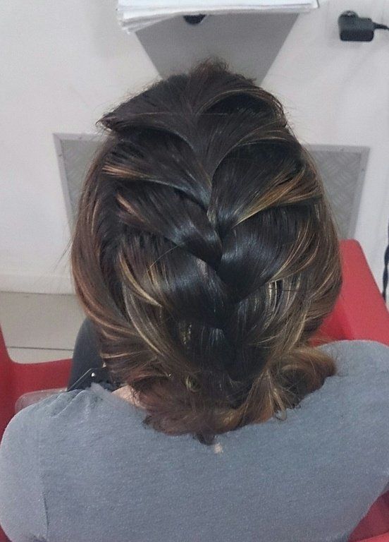 Tressage mèche brune
