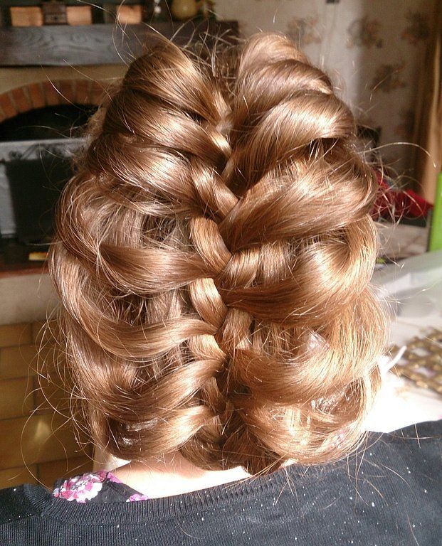 Tressage mèche blonde