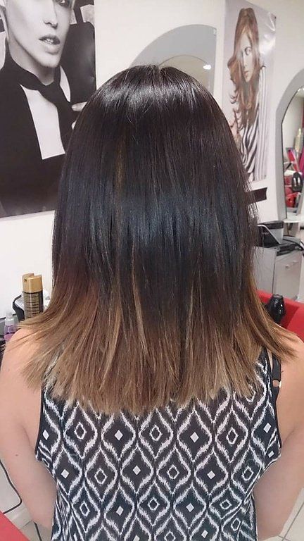 Lissage mèche brune