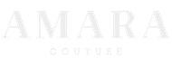 Logotipo de AMARA COUTURE en texto gris claro sobre fondo blanco.