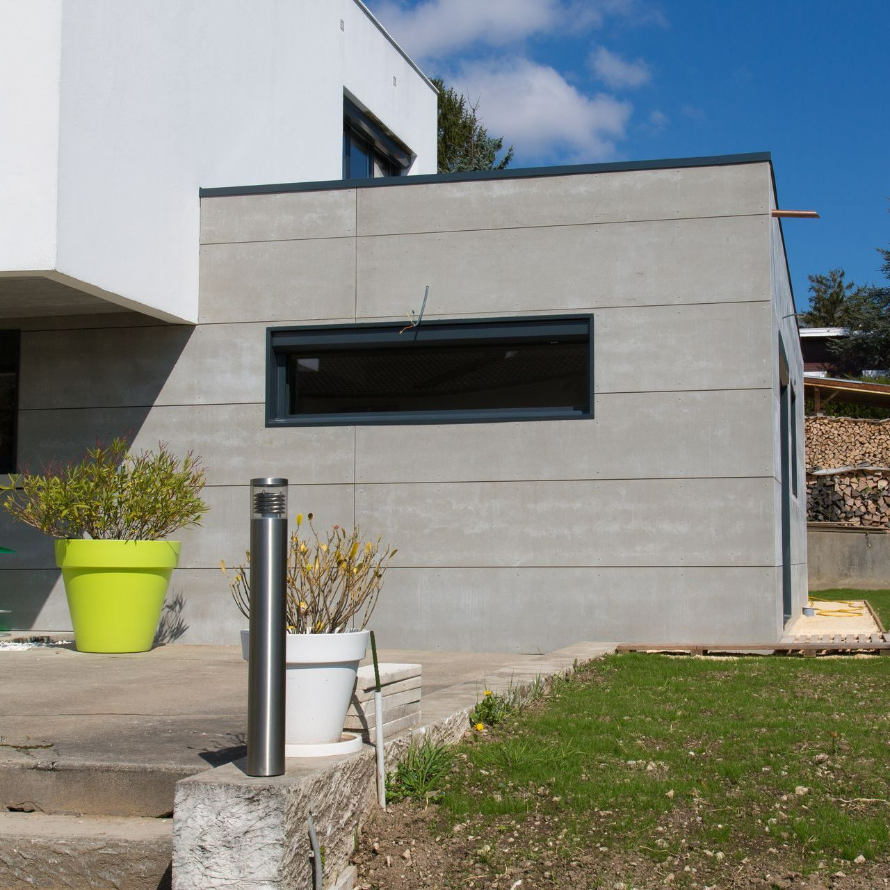 Agrandissement d'une maison en béton
