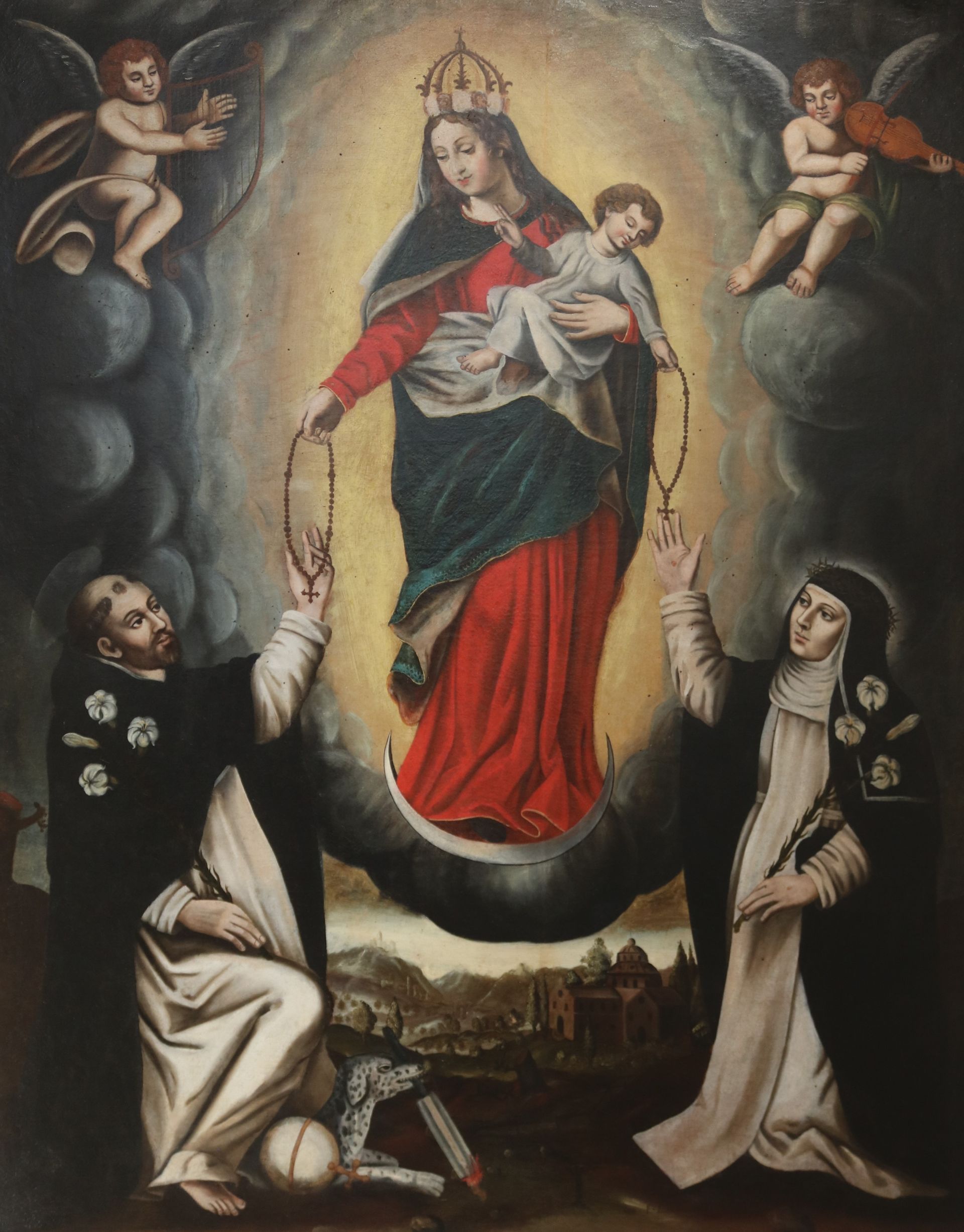 Tableau avec trois personnes dessus