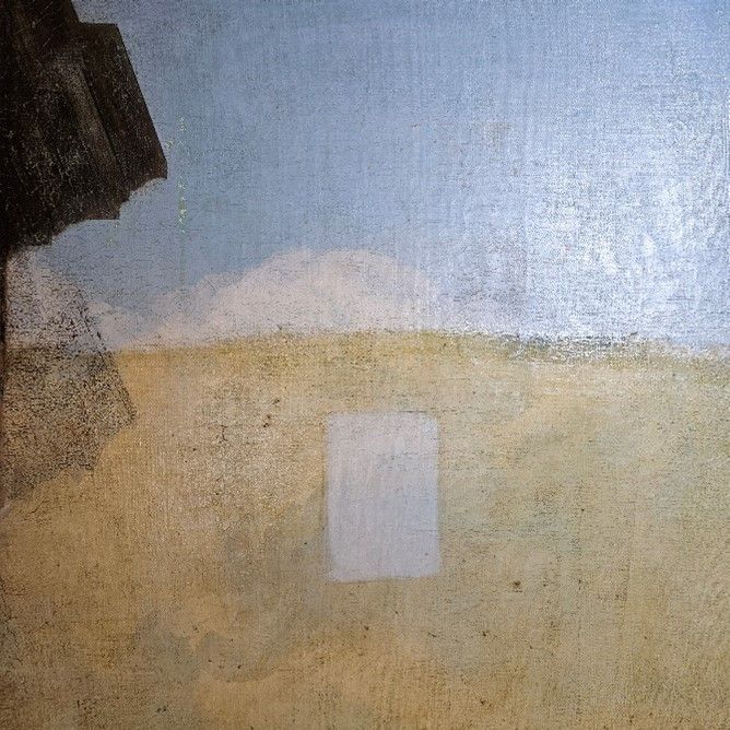 Nettoyage d'une peinture représentant le désert.