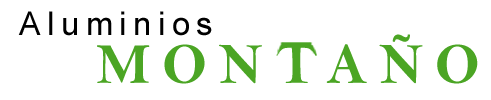 Un logotipo verde y blanco para Aluminios Montana