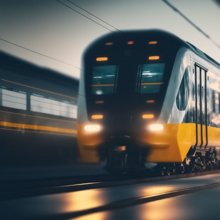 Un tren amarillo y gris está llegando a una estación.
