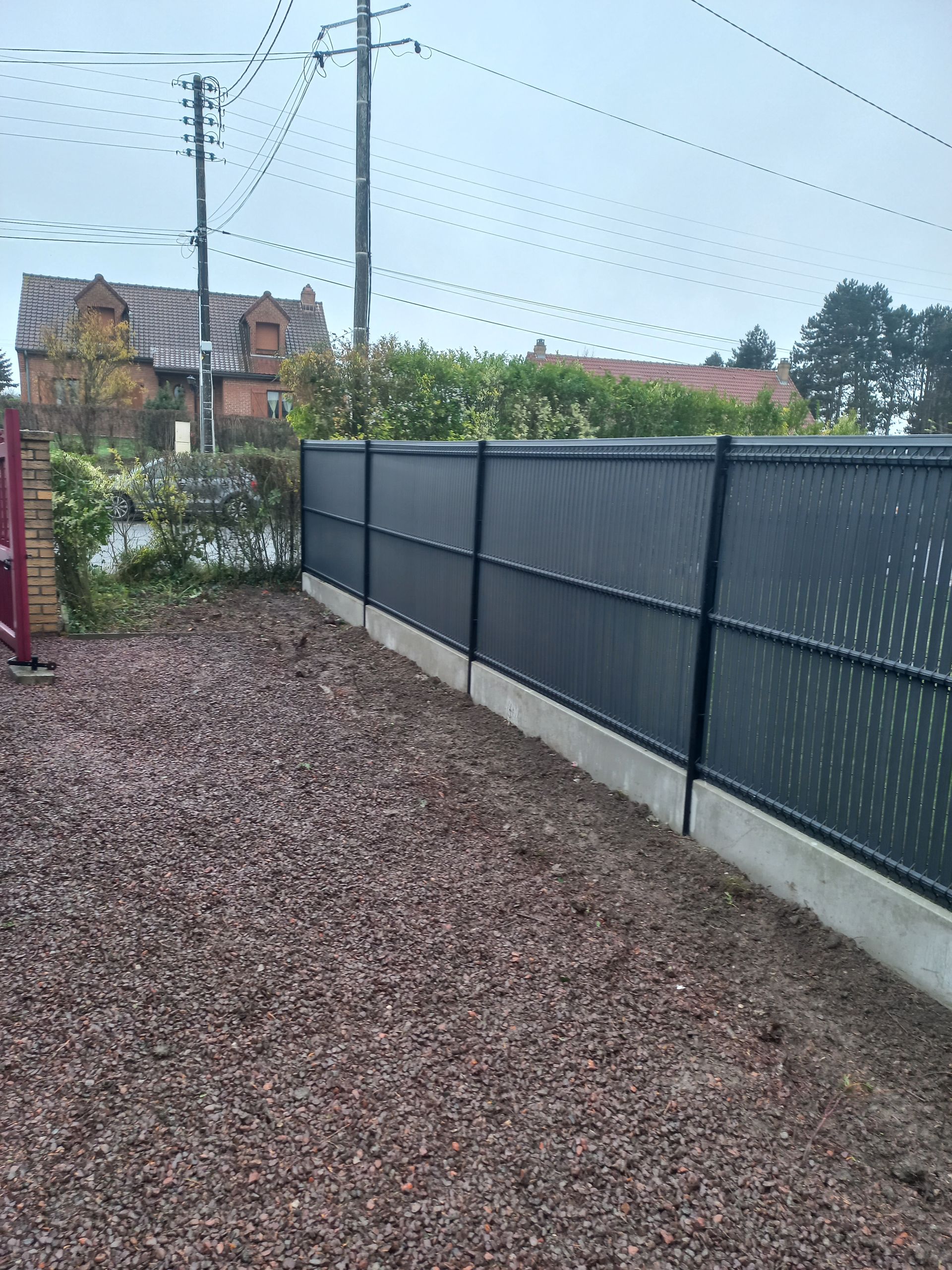 Une clôture en PVC